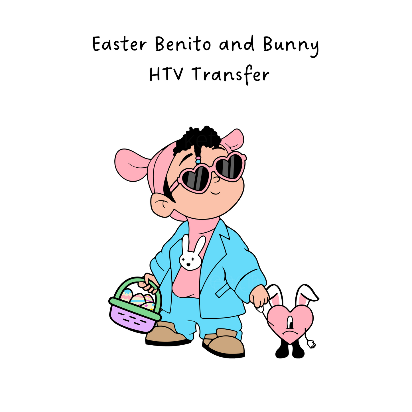 Easter Basket Benito HTV Transfer