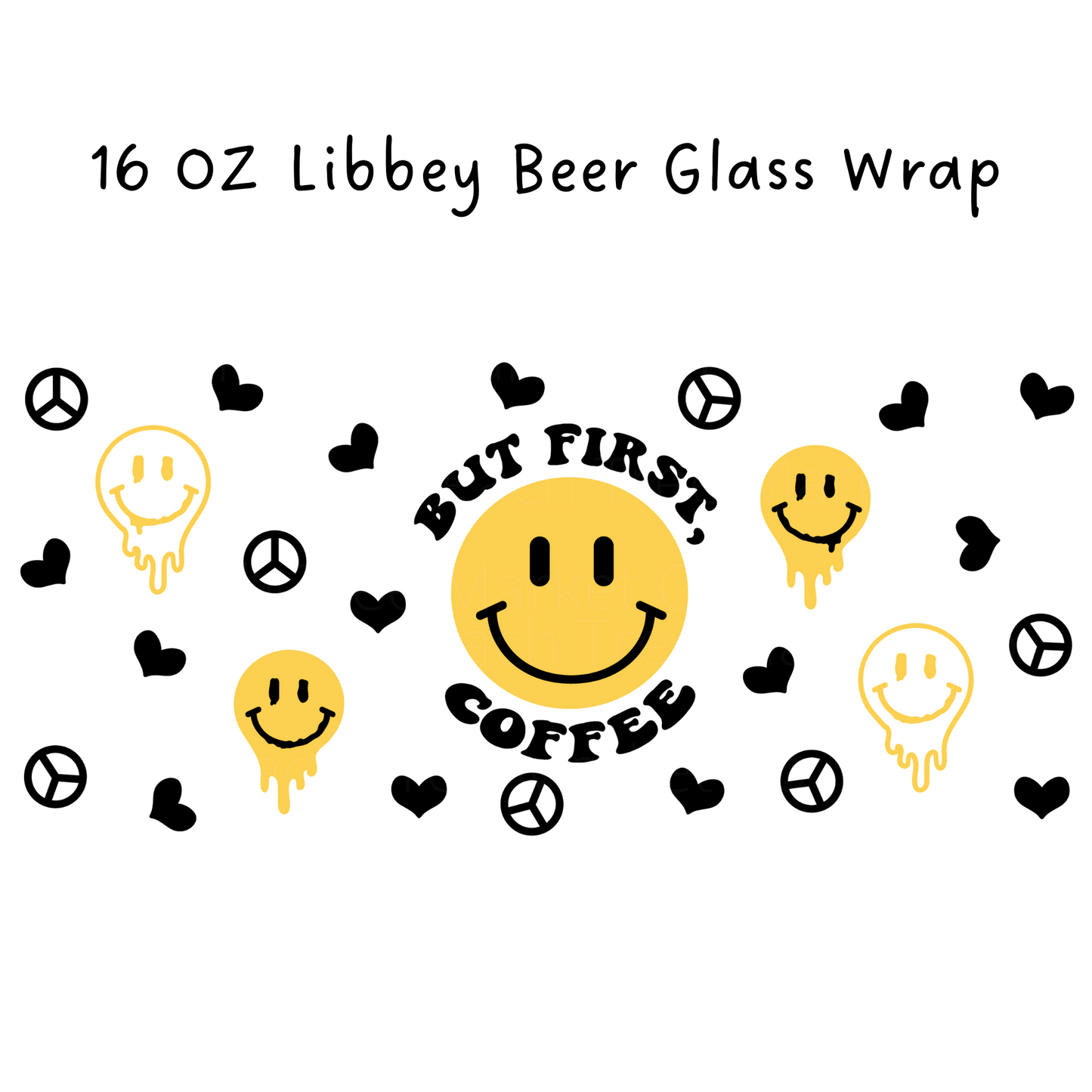 But First Coffee 16 Oz Libbey Beer Glass Wrap
