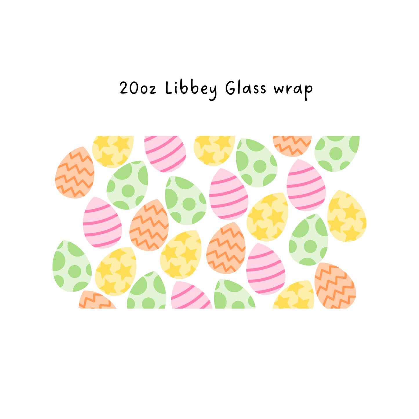 Easter Egg 20oz Libbey Beer Glass Wrap