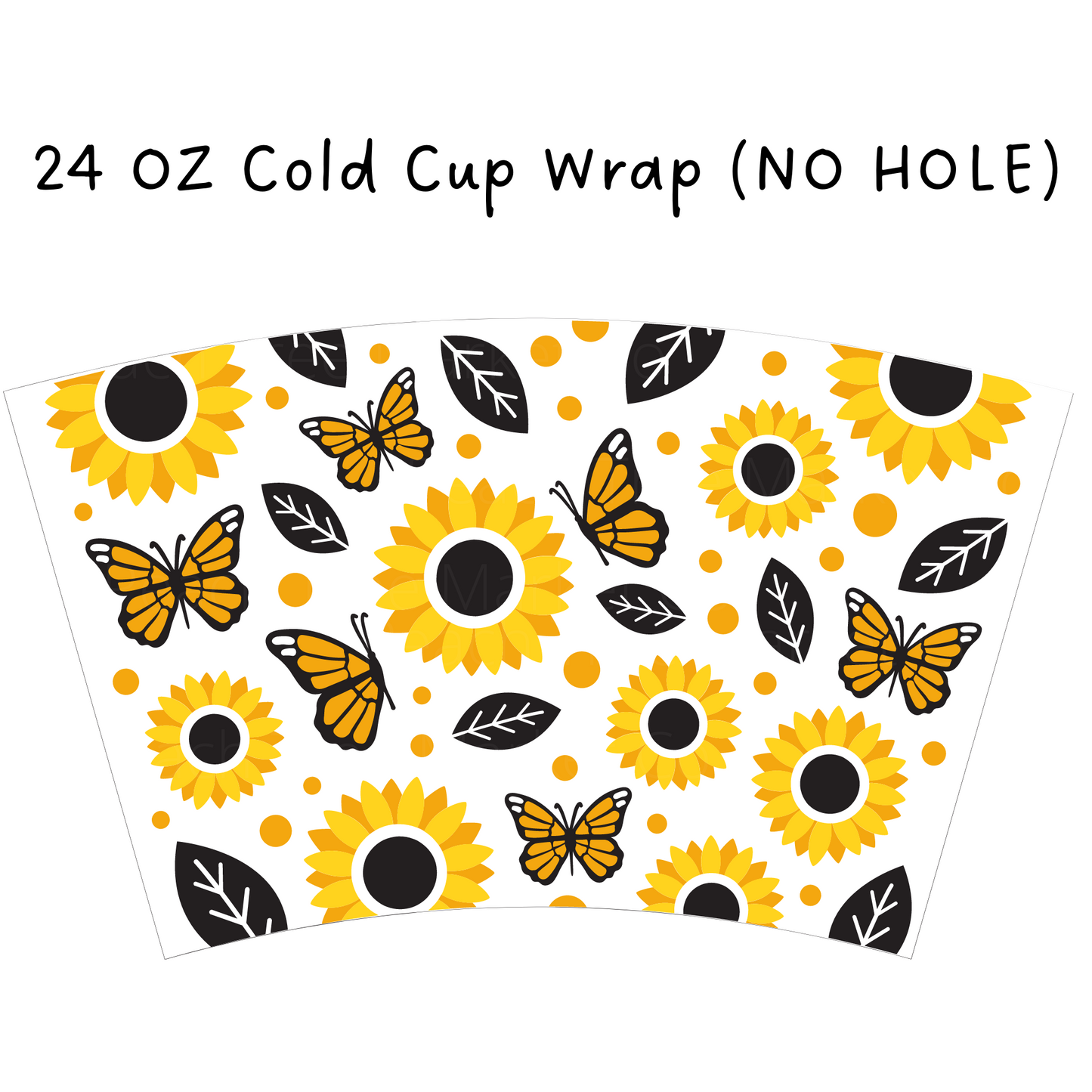 Sunflower 24 OZ Cold Cup No Hole Wrap