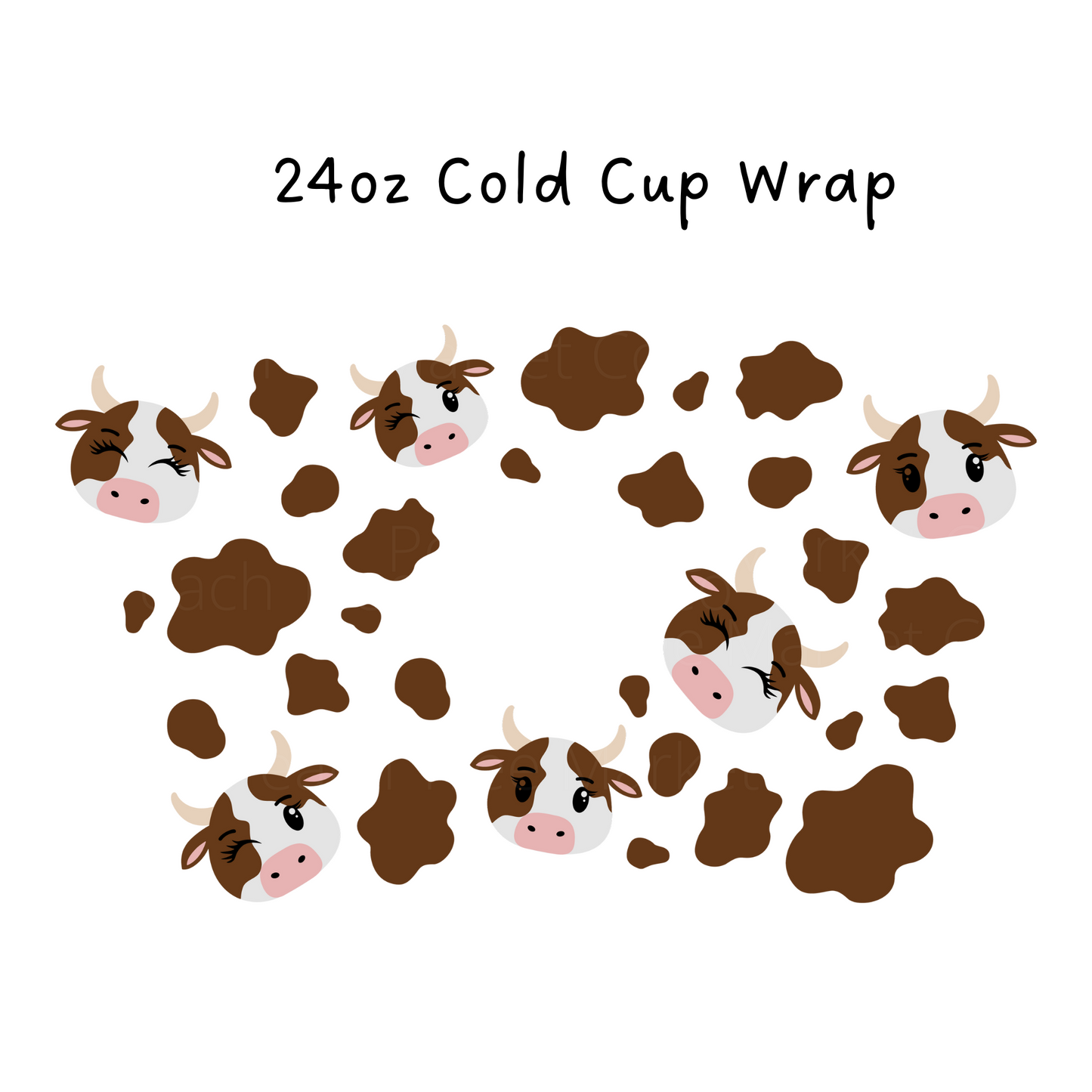 Brown Cow 24 OZ Cold Cup Wrap