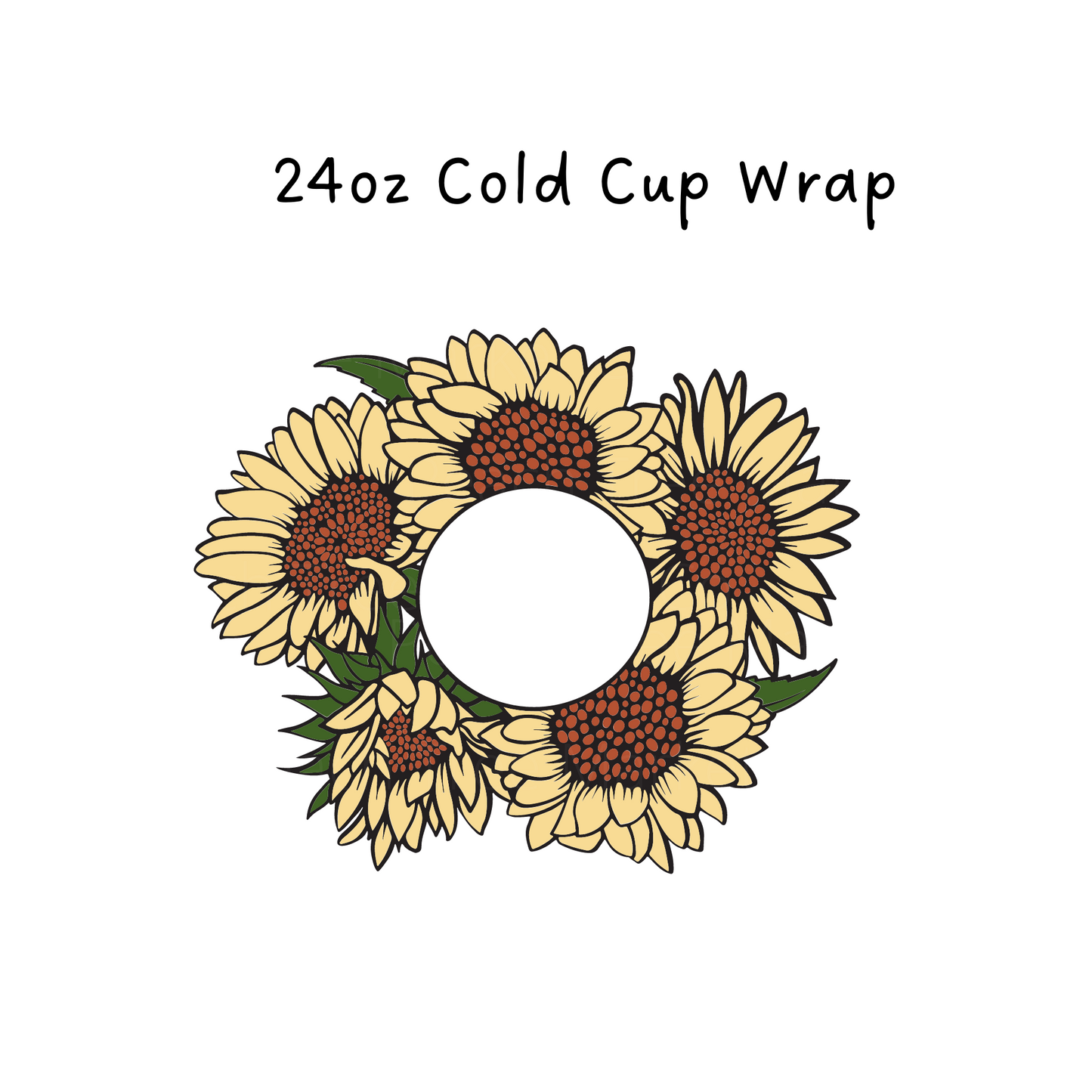 Sunflower 24 OZ Cold Cup Wrap