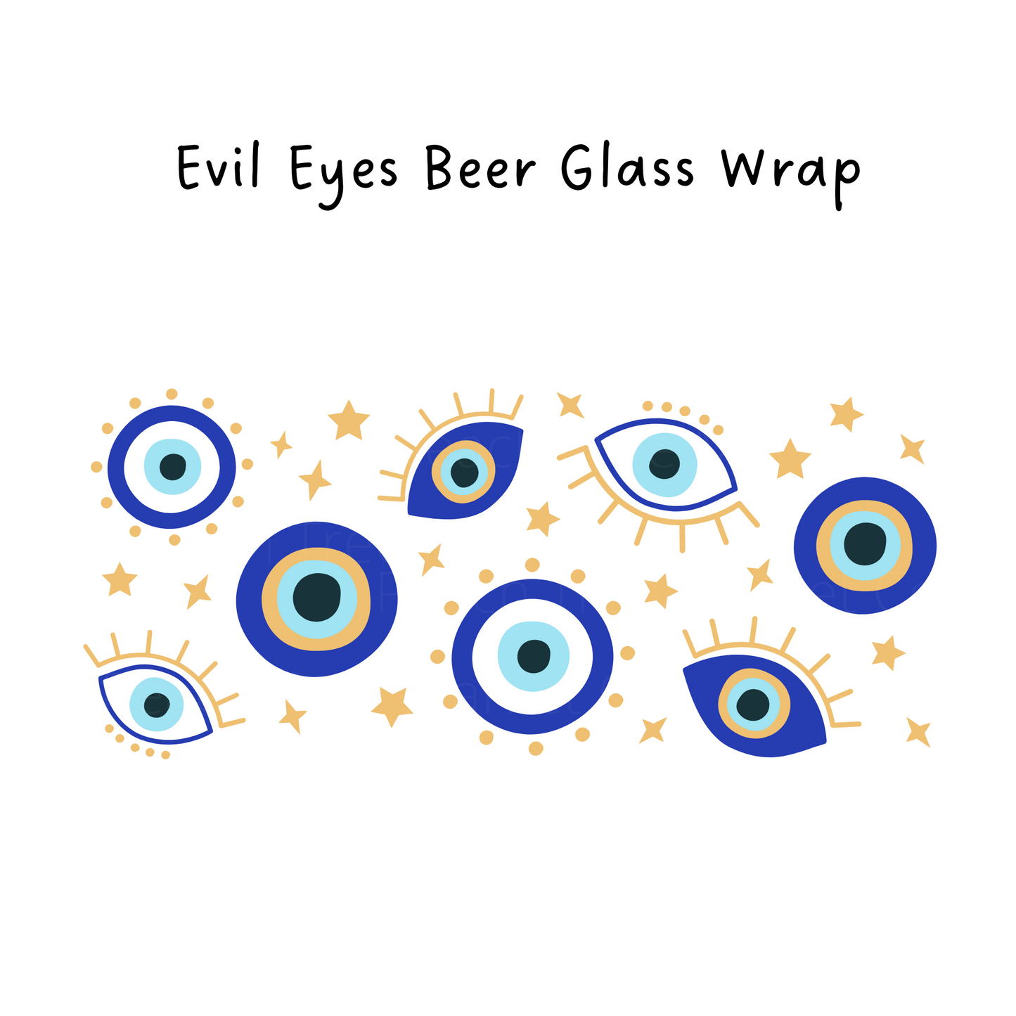 Evil Eyes Libbey Beer Glass Wrap