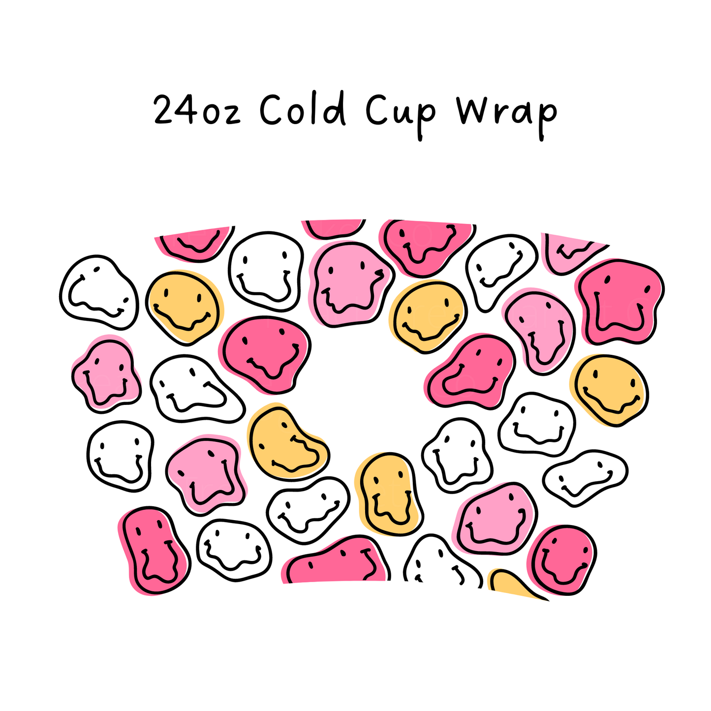 Melting Faces 24 OZ Cold Cup Wrap