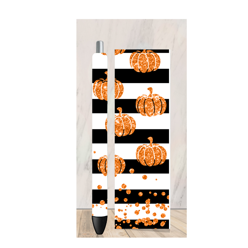Stripes and Pumpkins Pen Wrap