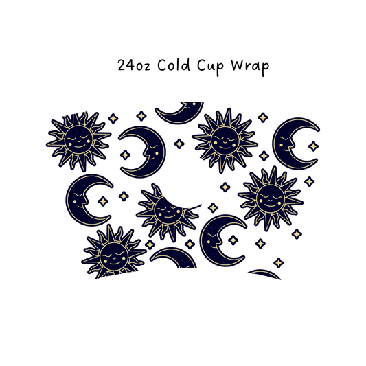 Moon and Sun 24 OZ Cold Cup Wrap