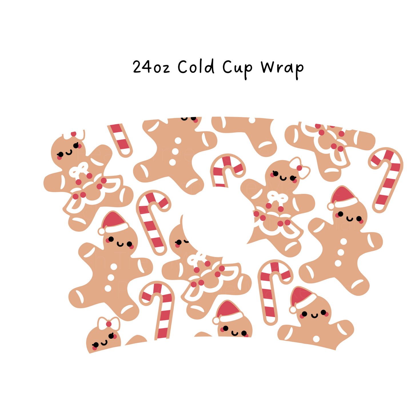 Gingerbread Man Cold Cup Wrap