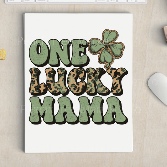One Lucky Mama Sublimation Transfer