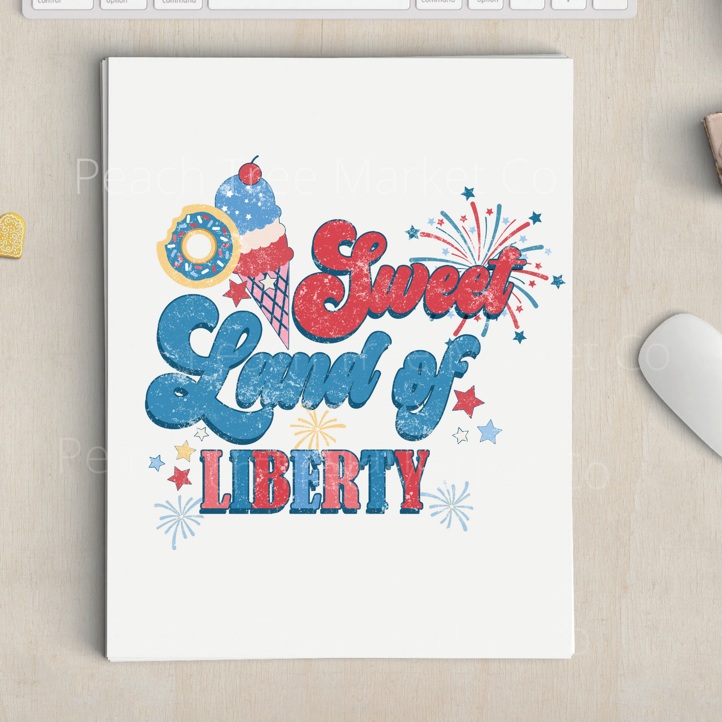 Sweet Land Of Liberty Sublimation Transfer