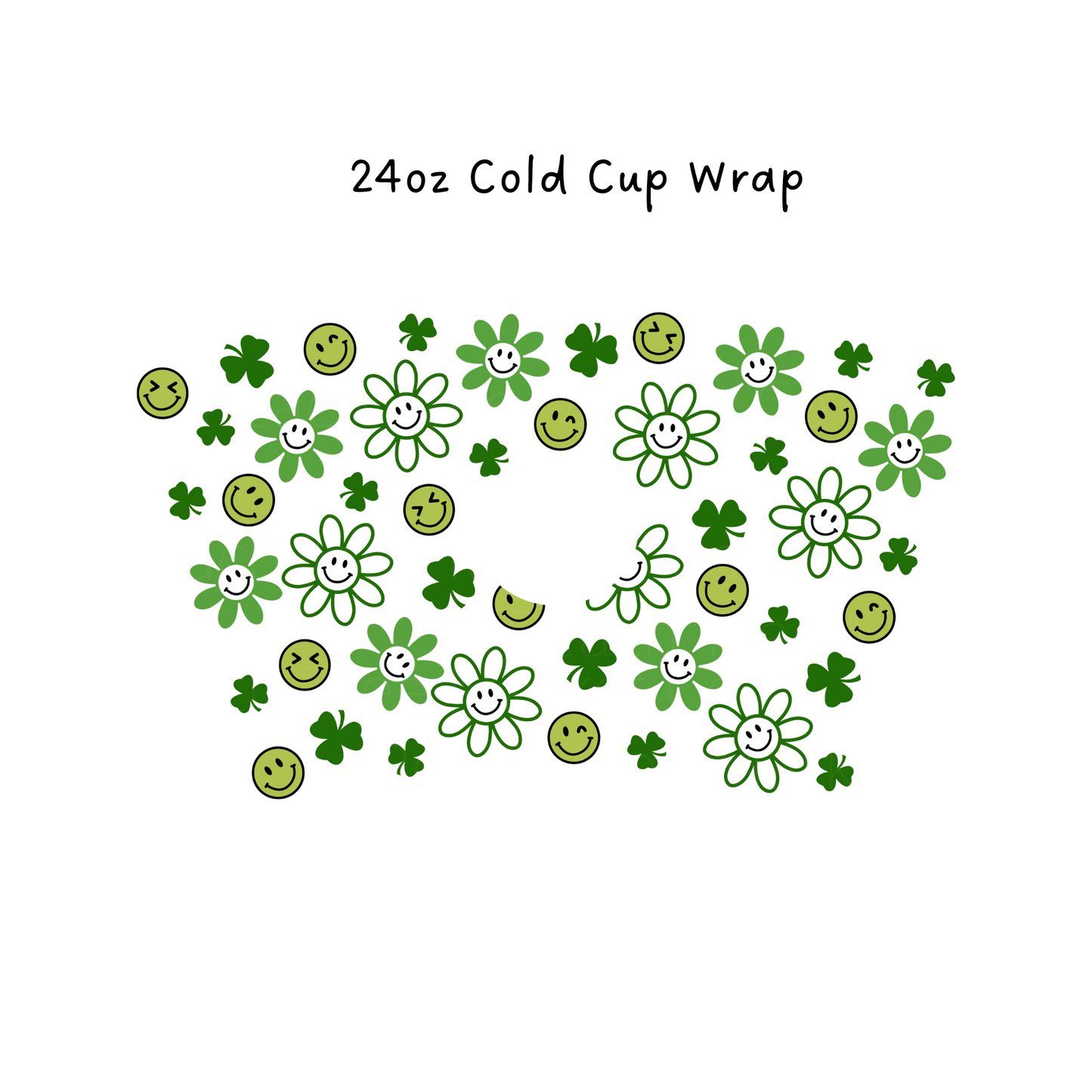 4 leaf clover 24 OZ Cold Cup Wrap