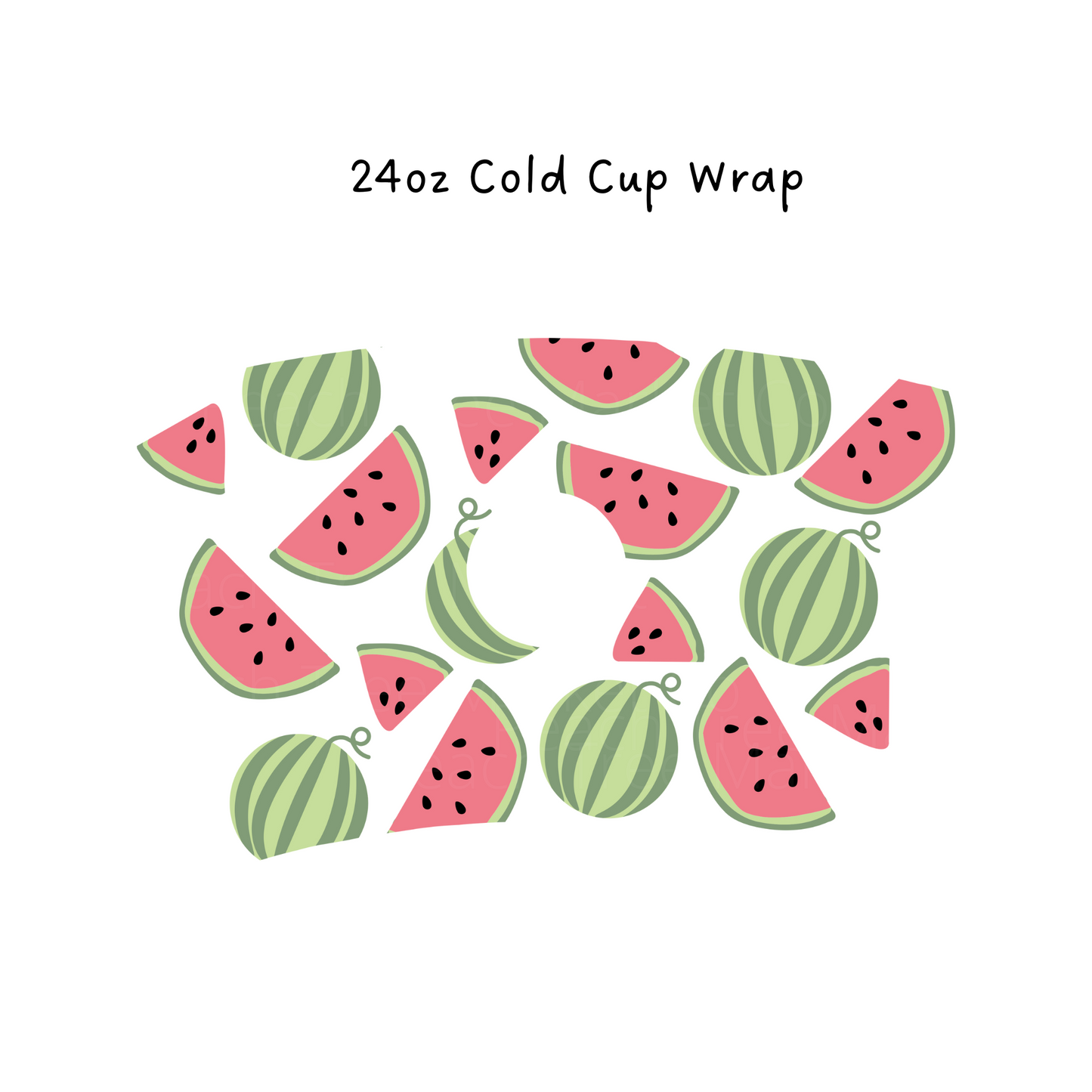Watermelon 24 OZ Cold Cup Wrap