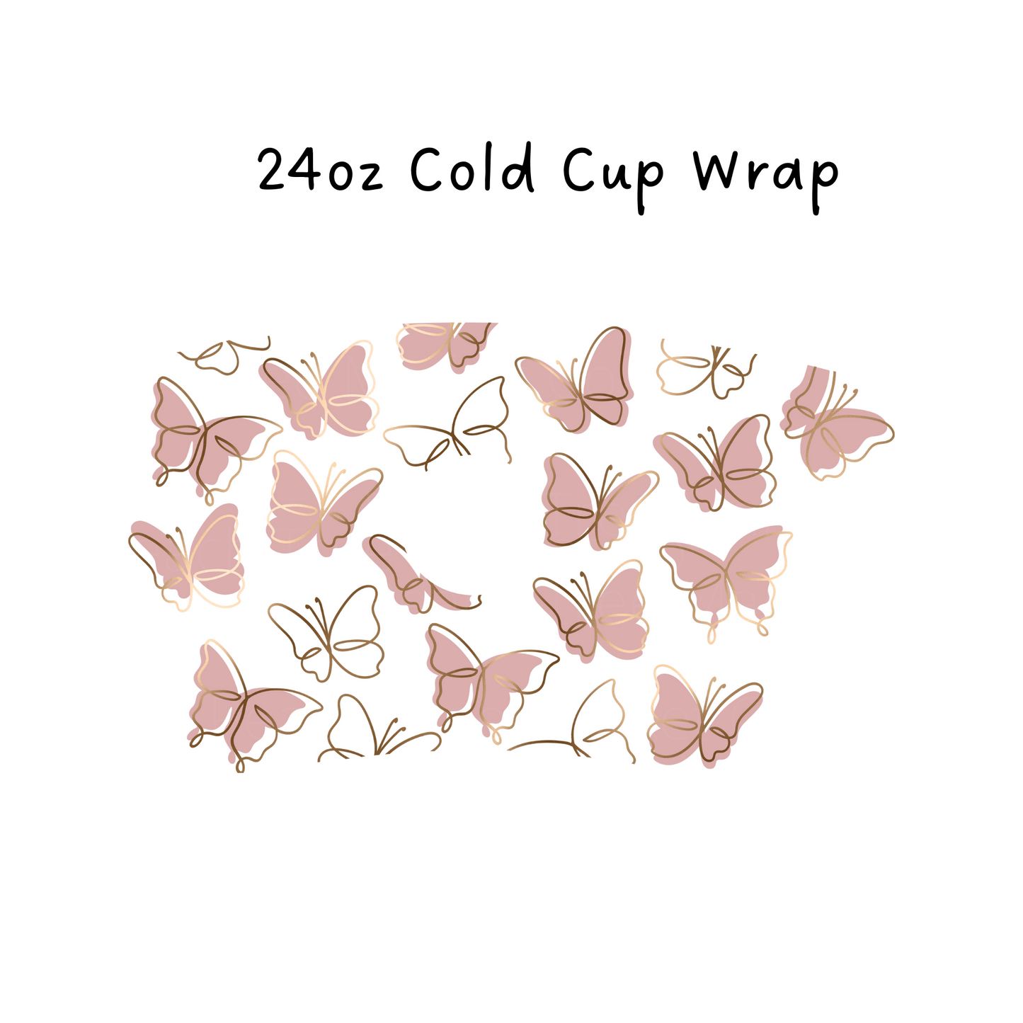 Blush Butterfly Cold Cup Wrap