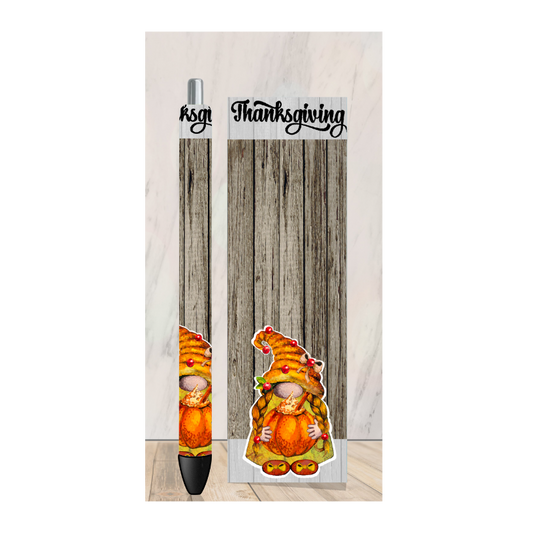Thanksgiving Gnome Pen Wrap