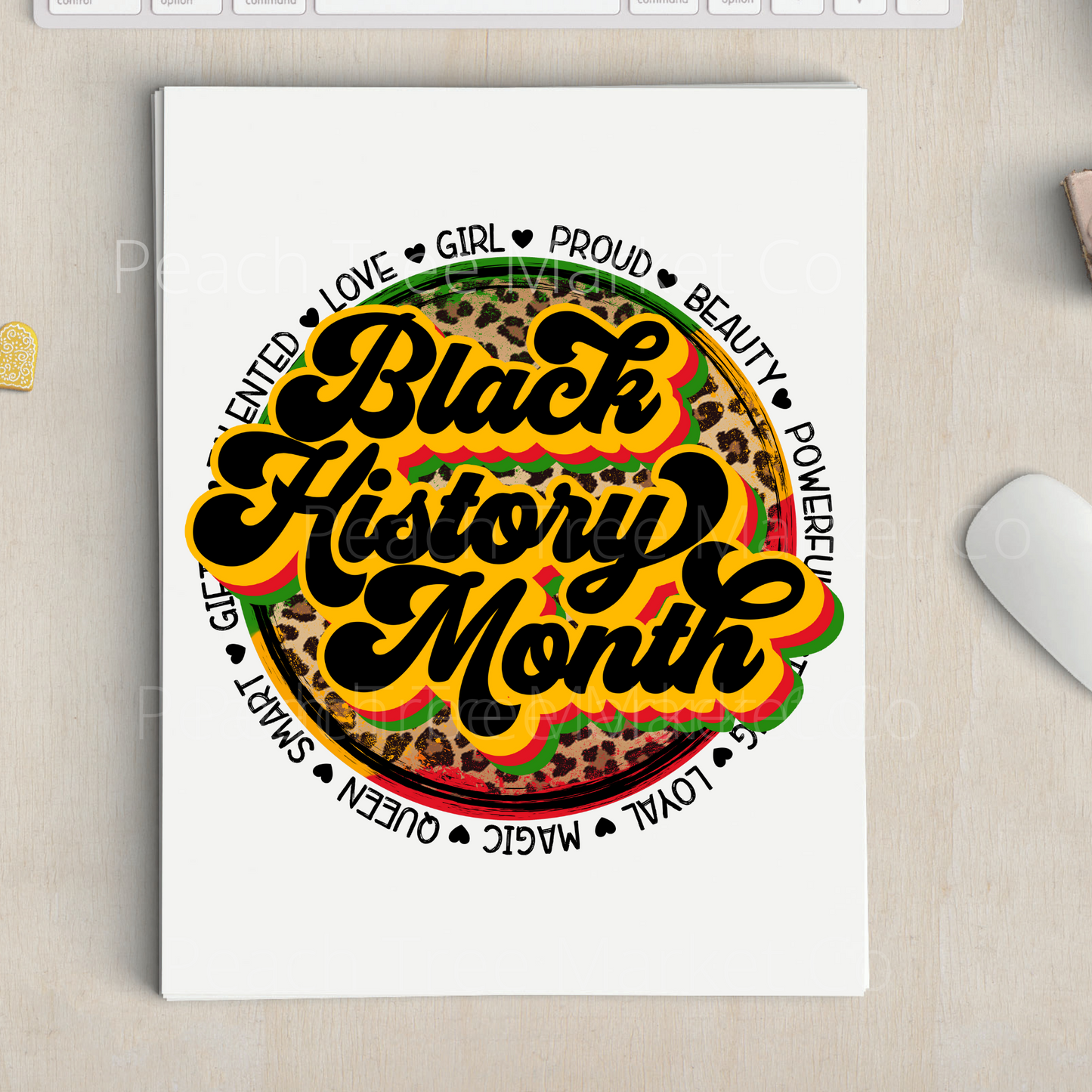 Black History Month Sublimation Transfer