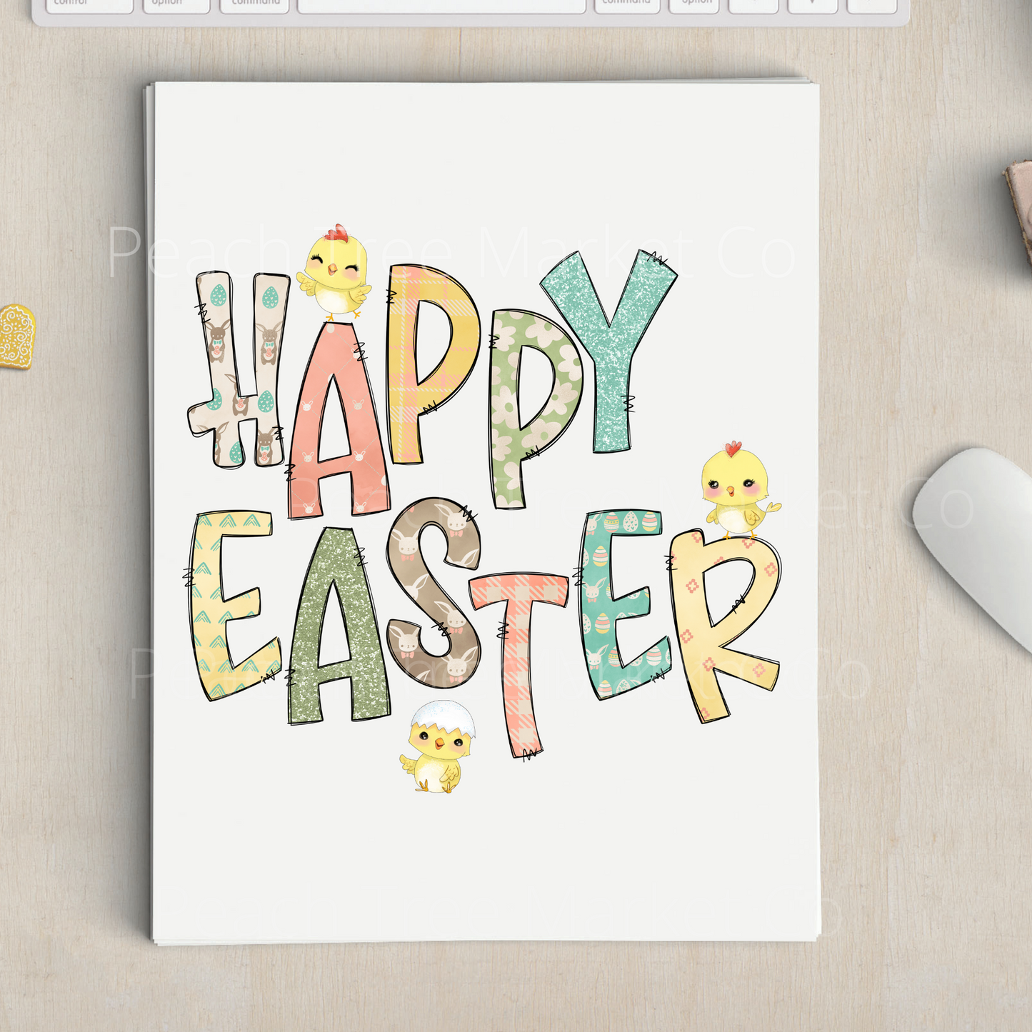 Happy Easter Sublimation Transfer