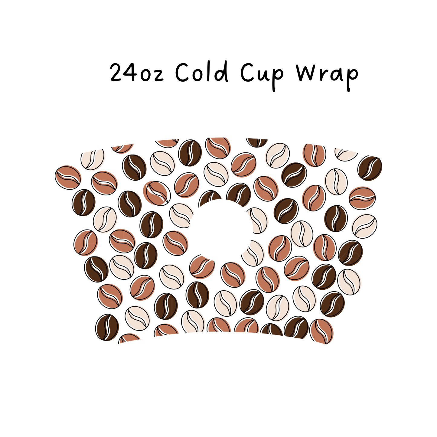 Coffee Beans Cold Cup Wrap