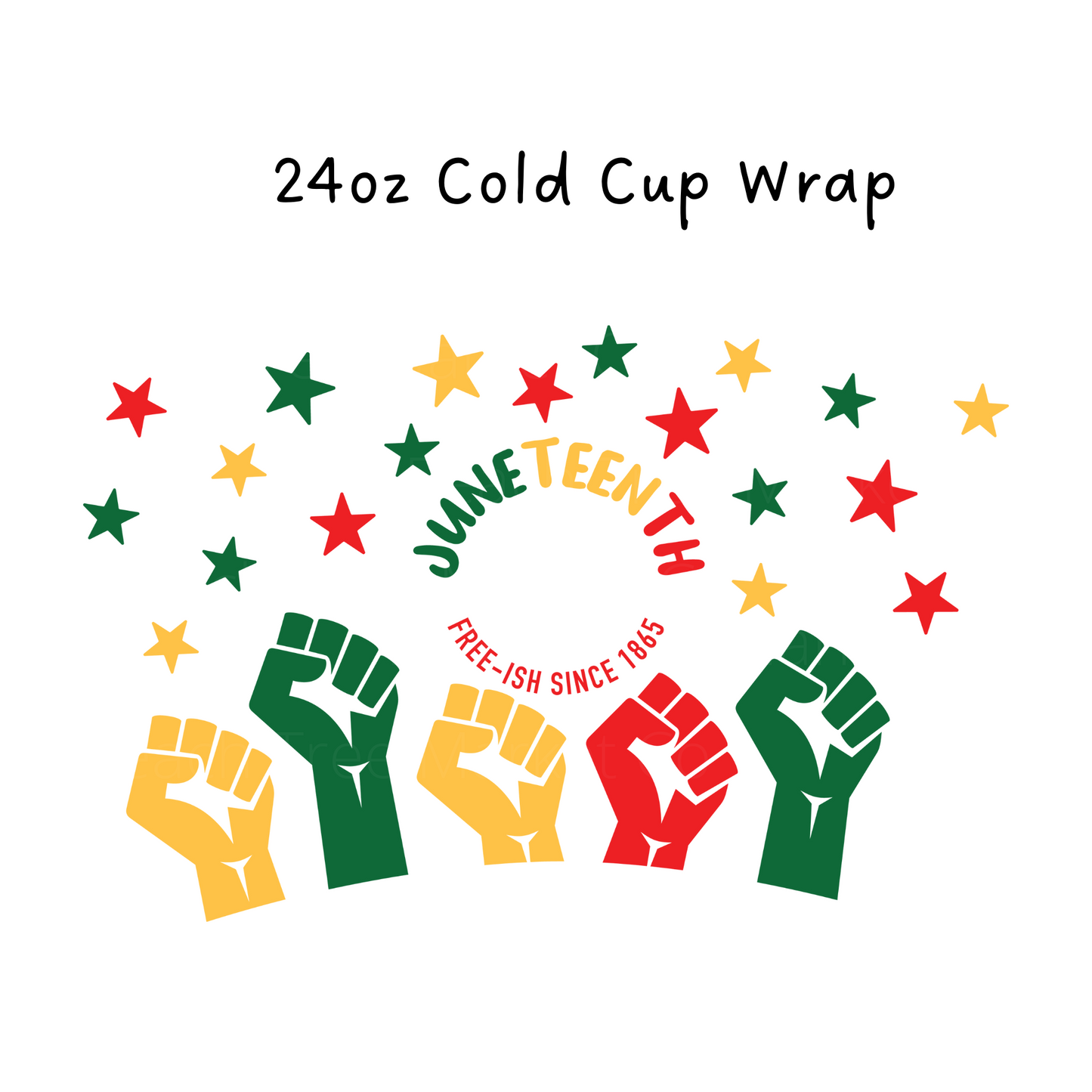 Juneteenth 24oz Cold Cup Wrap