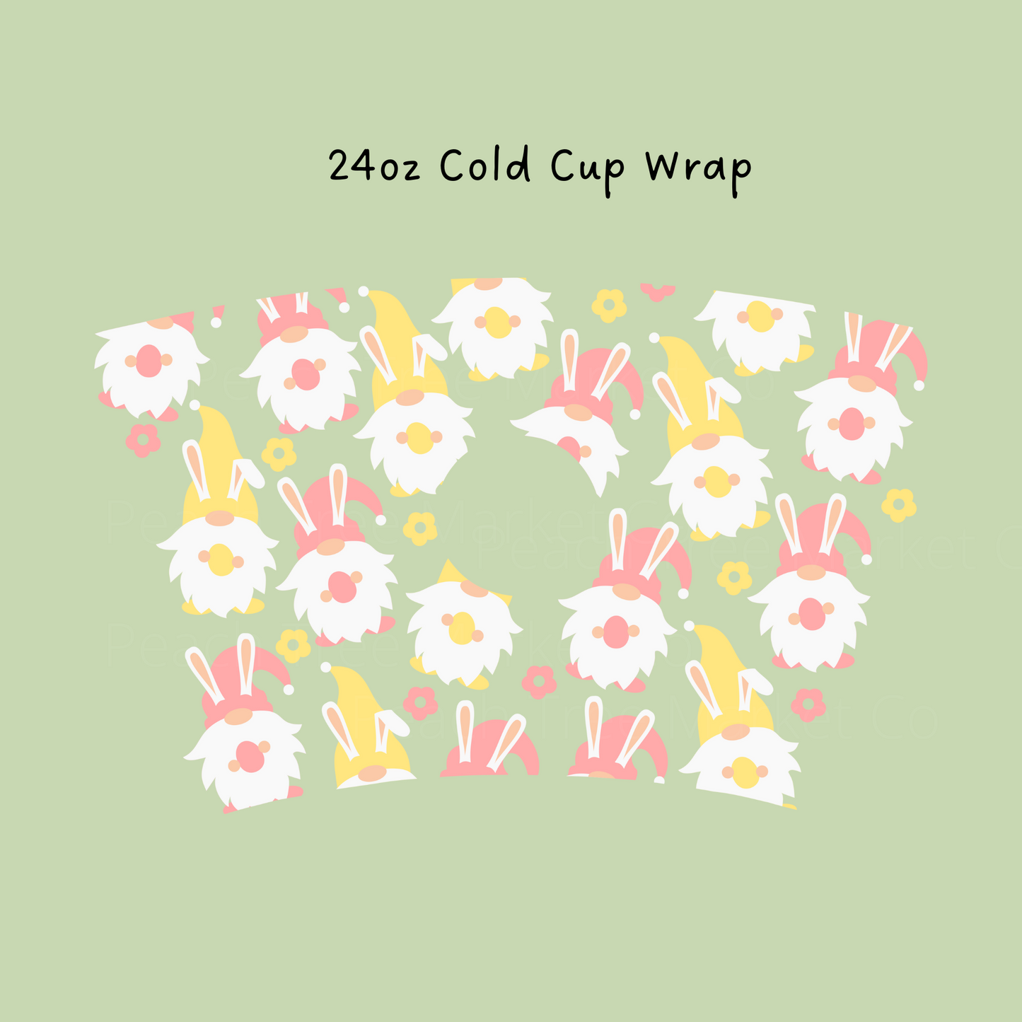 Easter Gnomes 24 OZ Cold Cup Wrap