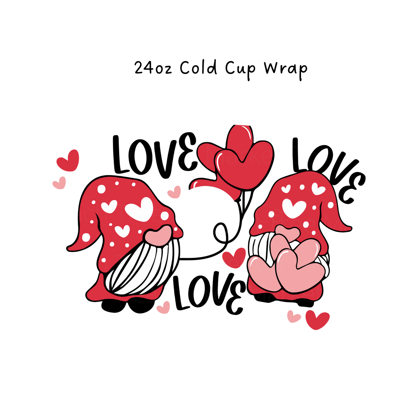 Gnome Love 24 OZ Cold Cup Wrap