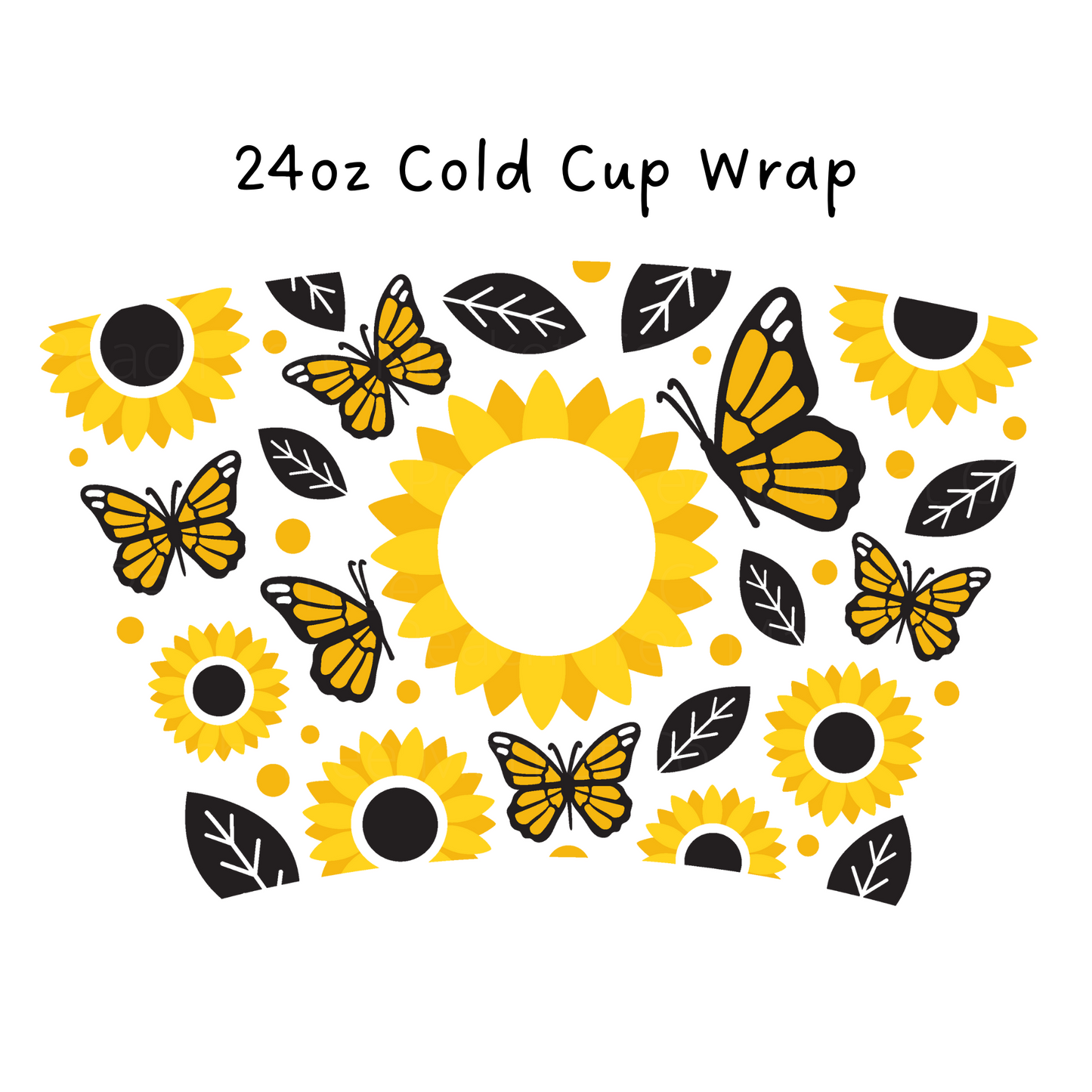 Sunflower 24 OZ Cold Cup Wrap