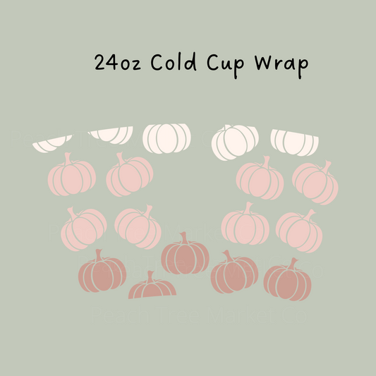 Ombre Pumpkins Cold Cup Wrap
