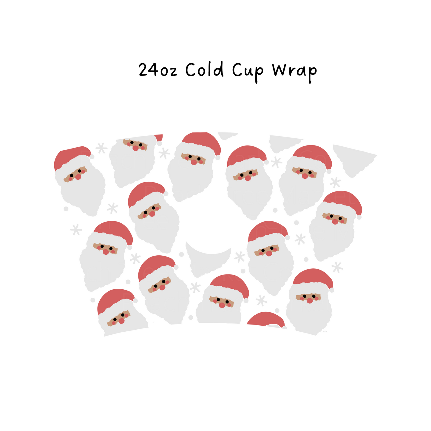Santa 24 OZ Cold Cup Wrap