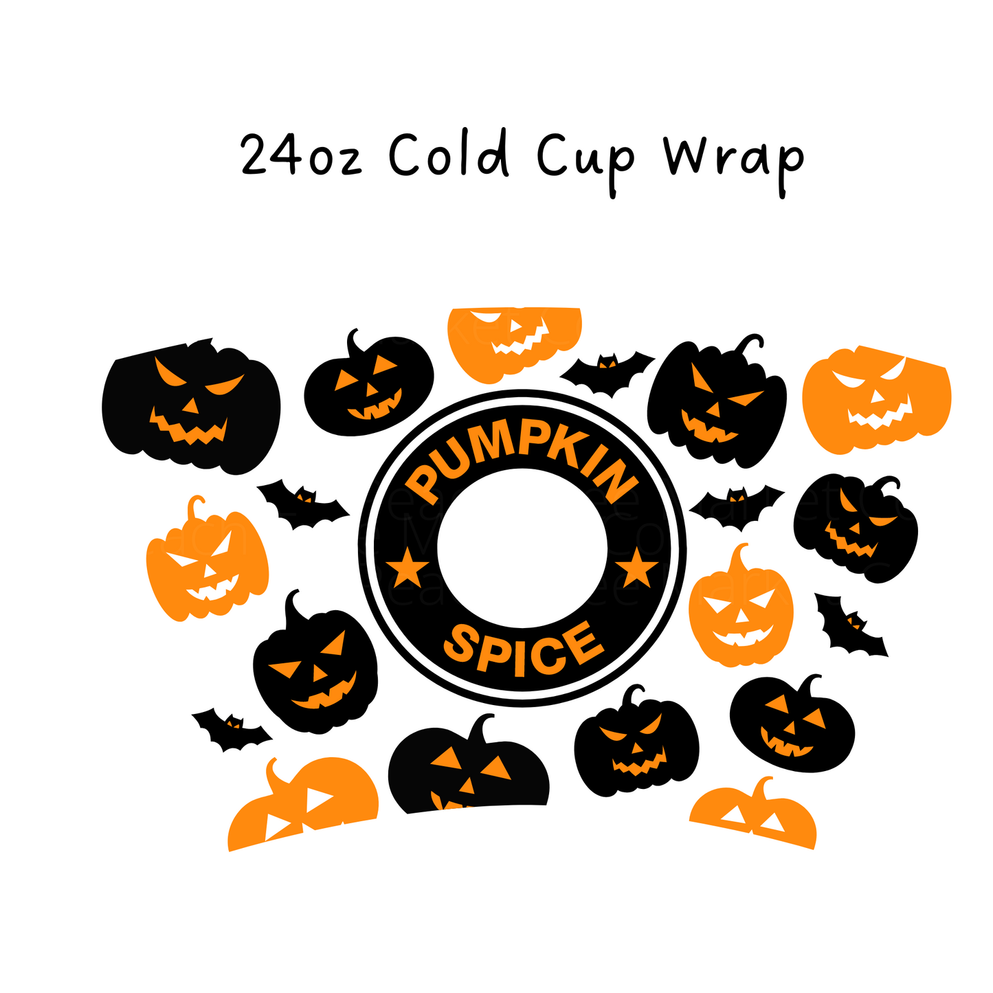 Pumpkin Spice Jack O Lantern  Cold Cup Decal