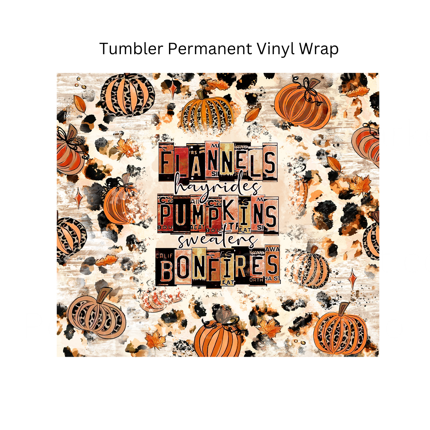 Pumpkins Sweaters Tumbler Permanent Vinyl Wrap