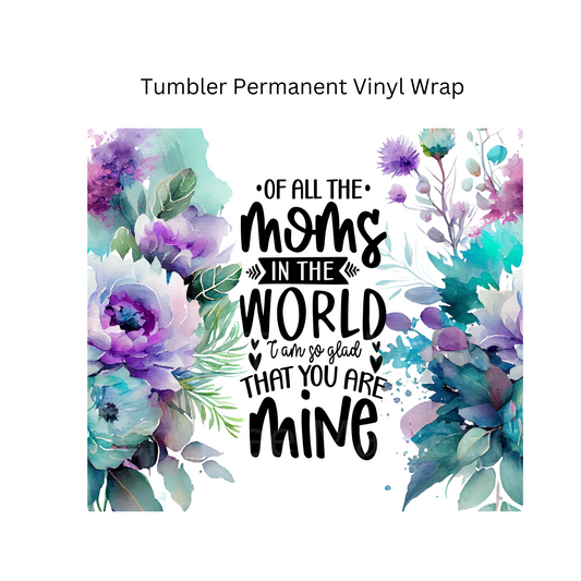 Tumbler Permanent Vinyl Wrap