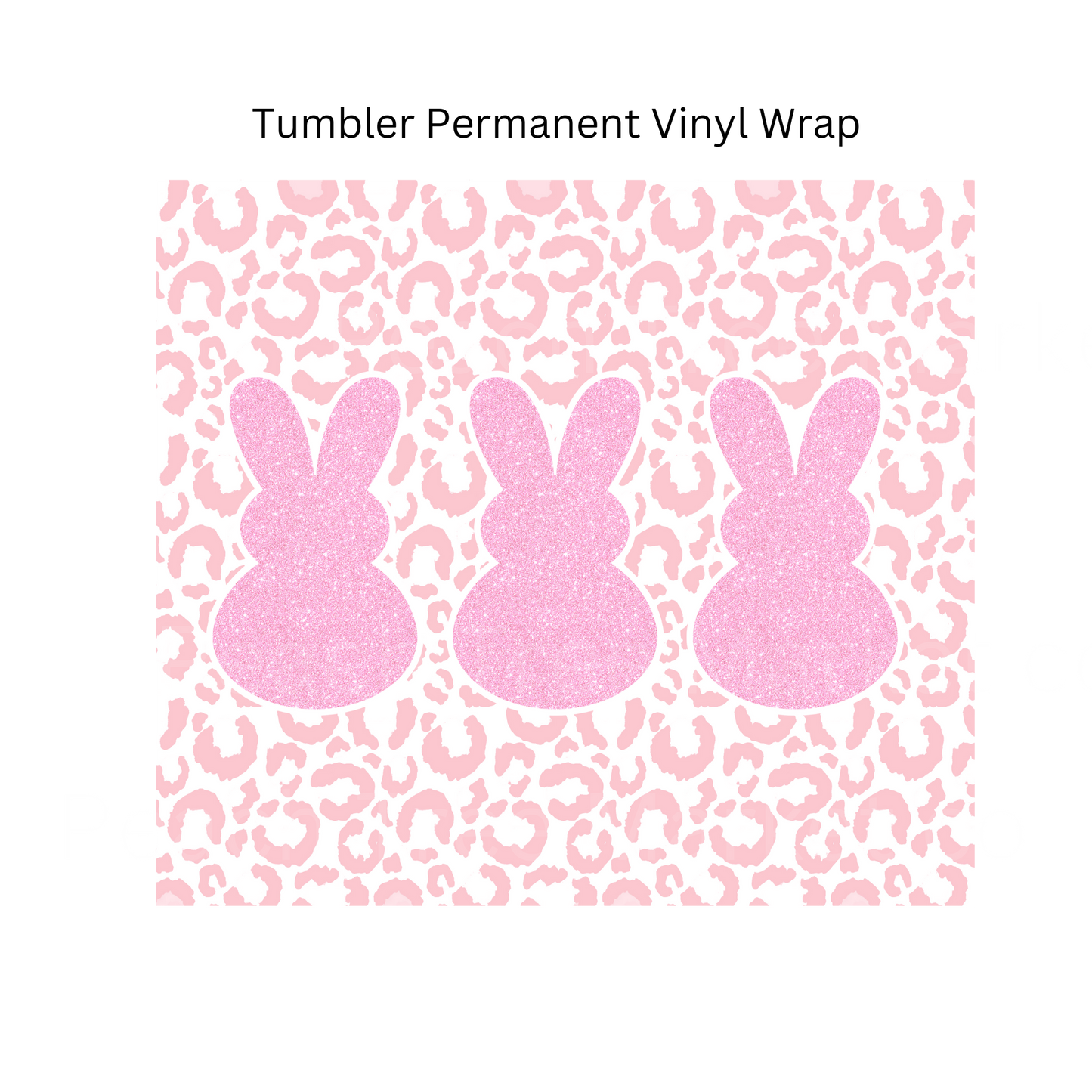 Pink leopard Tumbler Permanent Vinyl Wrap