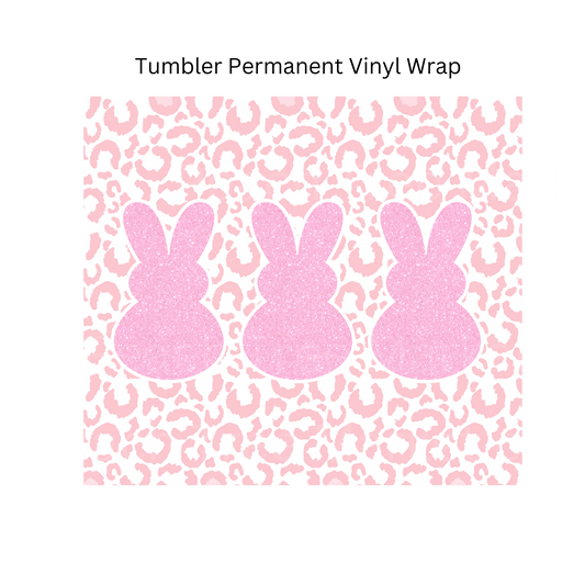Pink leopard Tumbler Permanent Vinyl Wrap