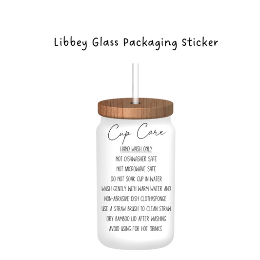 Libbey Care Packaging Sticker