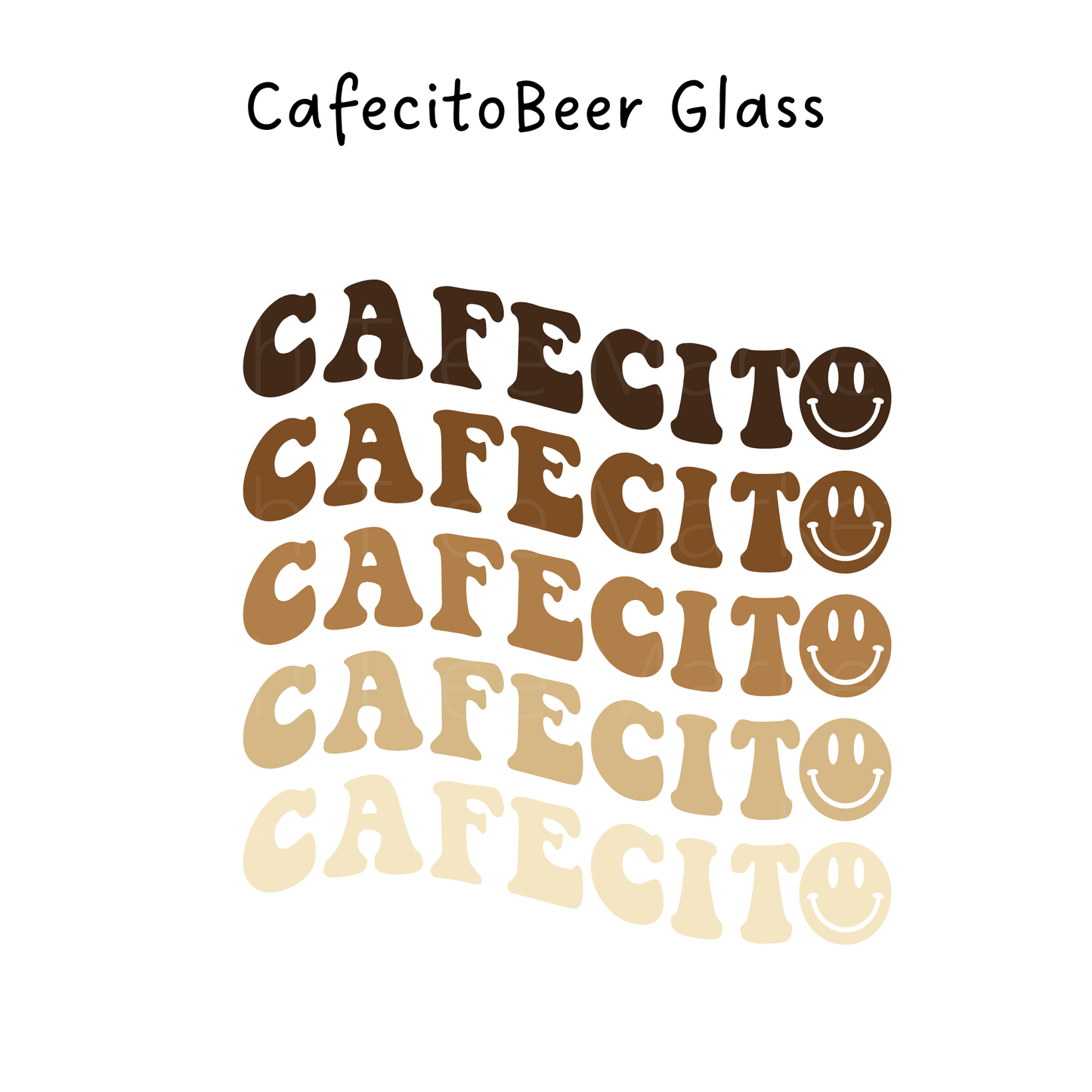 Nude Cafecito 16 Oz Libbey Beer Glass Wrap