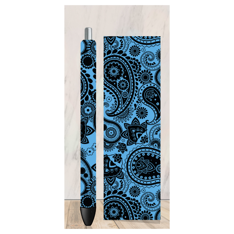 Blue Paisley Pen Wrap