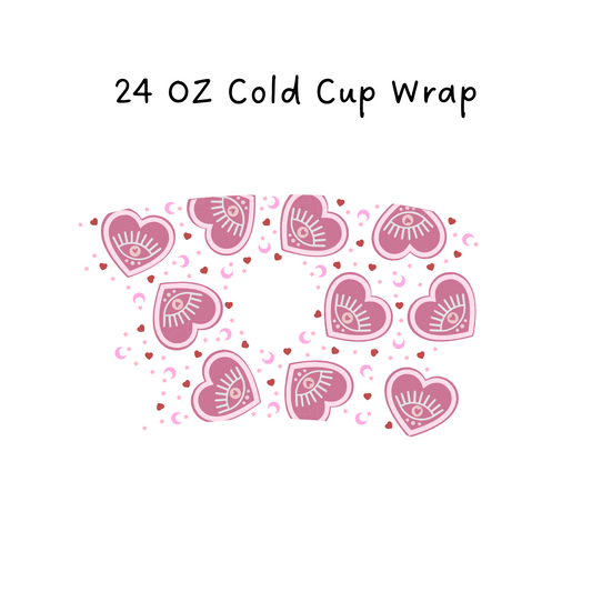 Love Eye 24 OZ Cold Cup Wrap