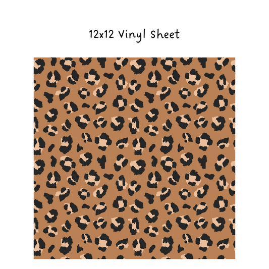 Leopard Pattern Vinyl 12x12 Sheet