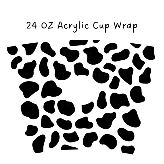 Cow Print 24 OZ Acrylic Tumbler Wrap