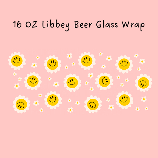 Daisy 16 Oz Libbey Beer Glass Wrap