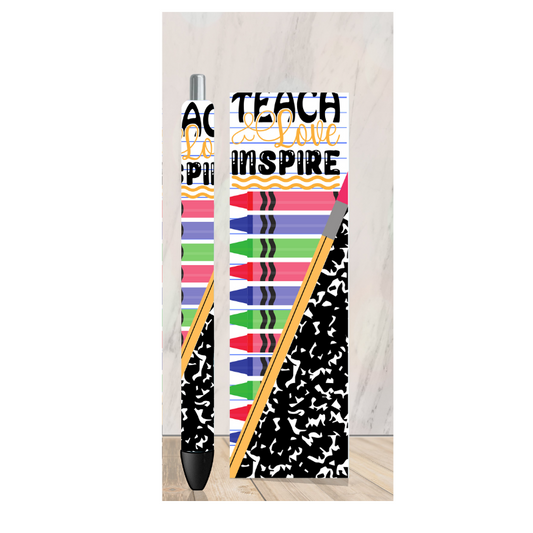 Teach, Love, & Inspire Pen Wrap