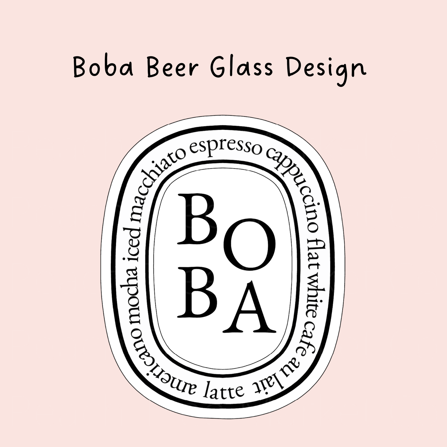Boba 16 Oz Libbey Beer Glass Wrap