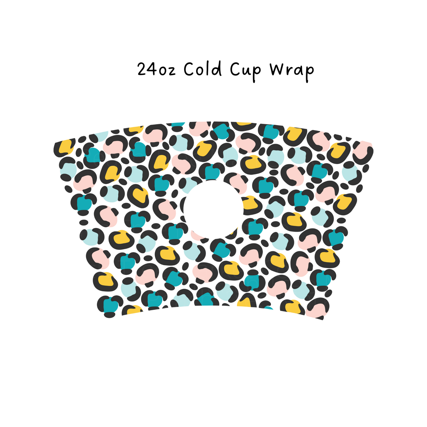 Pastel Leopard 24 OZ Cold Cup Wrap