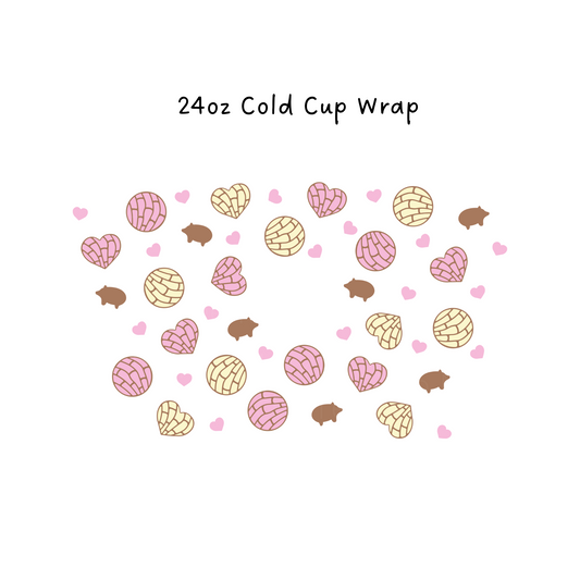 Mini Cafecito and Chisme 24 oz Cold Cup Wrap