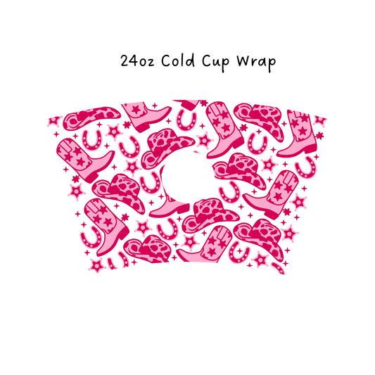 Cowgirl 24 OZ Cold Cup Wrap