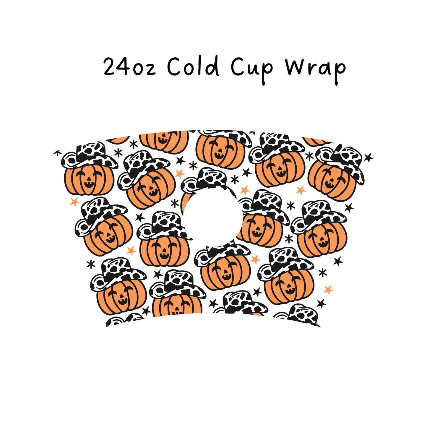 Howdy Pumpkin 24 OZ Cold Cup Wrap