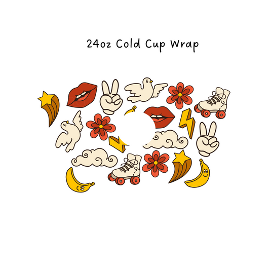 Groovy 24 OZ Cold Cup Wrap