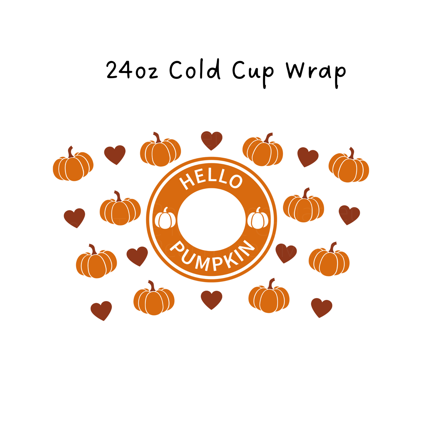 Hello Pumpkin 24 OZ Cold Cup Wrap