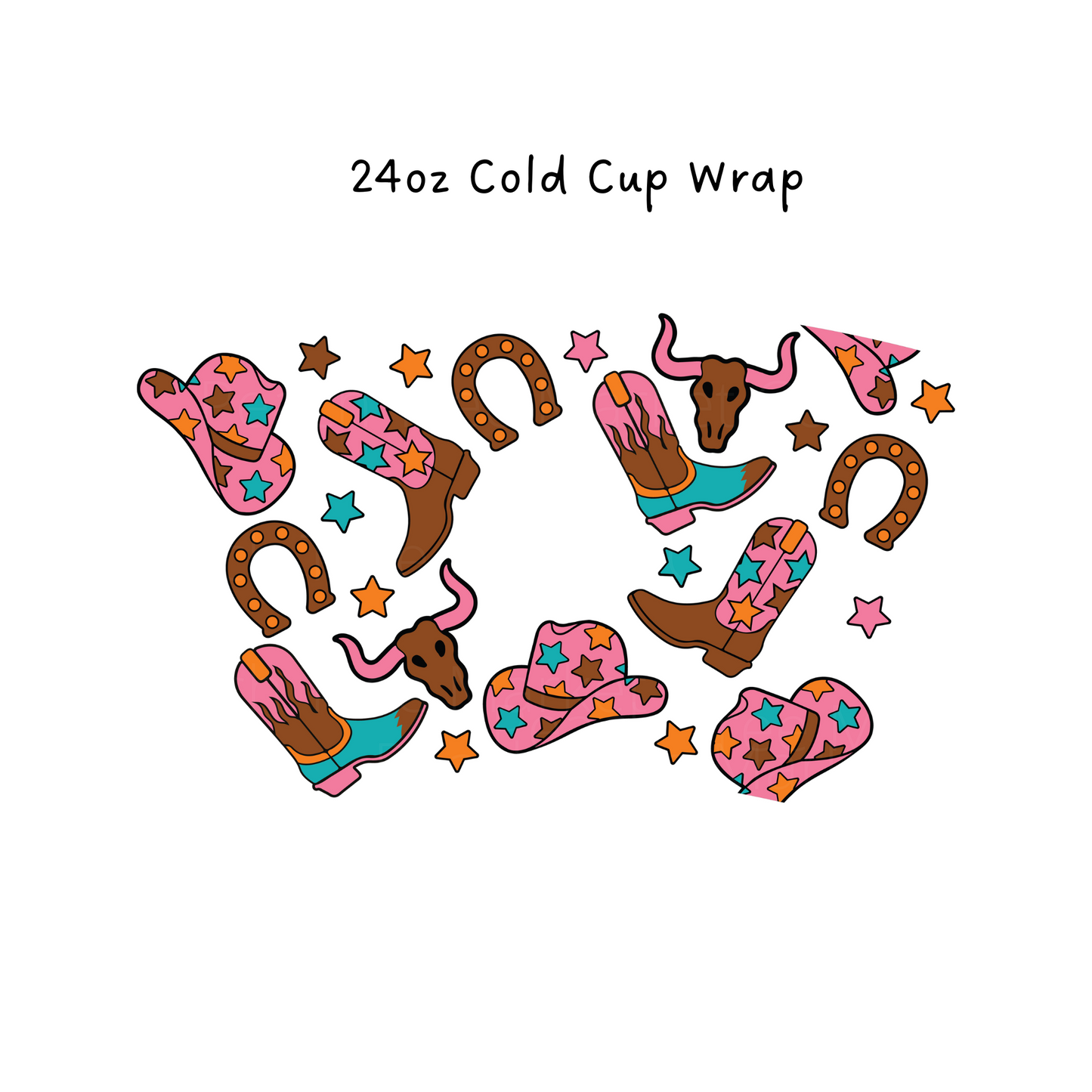 Cowgirl 24 oz Cold Cup Wrap