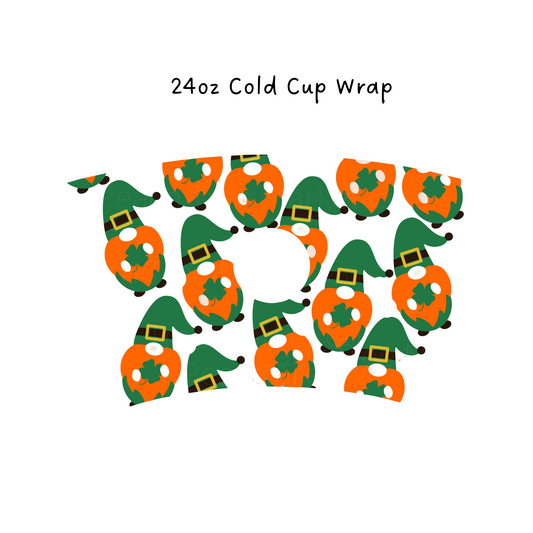St.Patricks Gnomes 24 oz Cold Cup Wrap