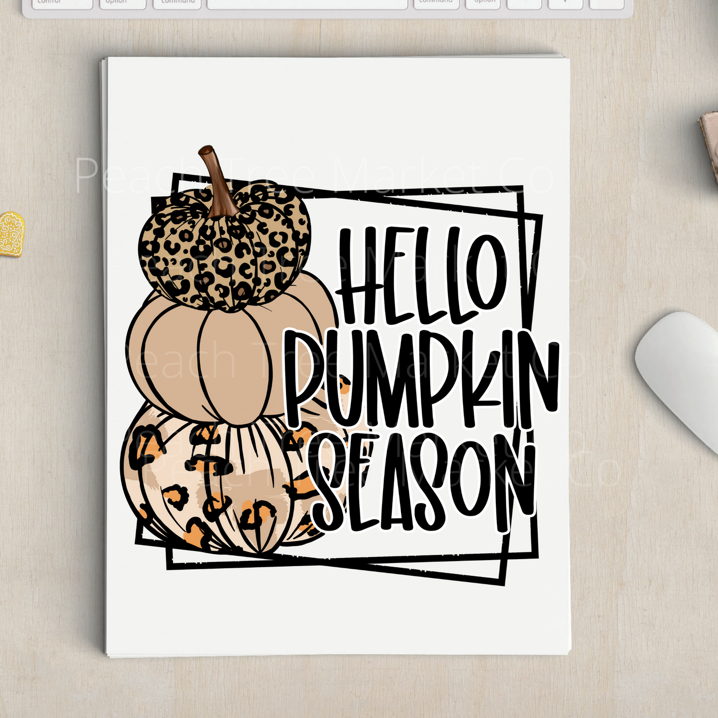 Hello Pumpkin Season Sublimation Transfer