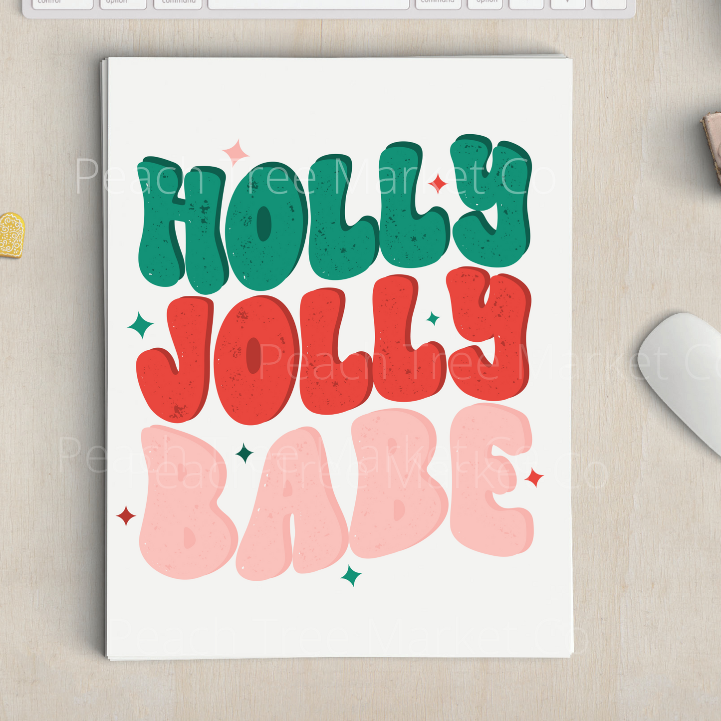 Holly Jolly Babe Sublimation Transfer